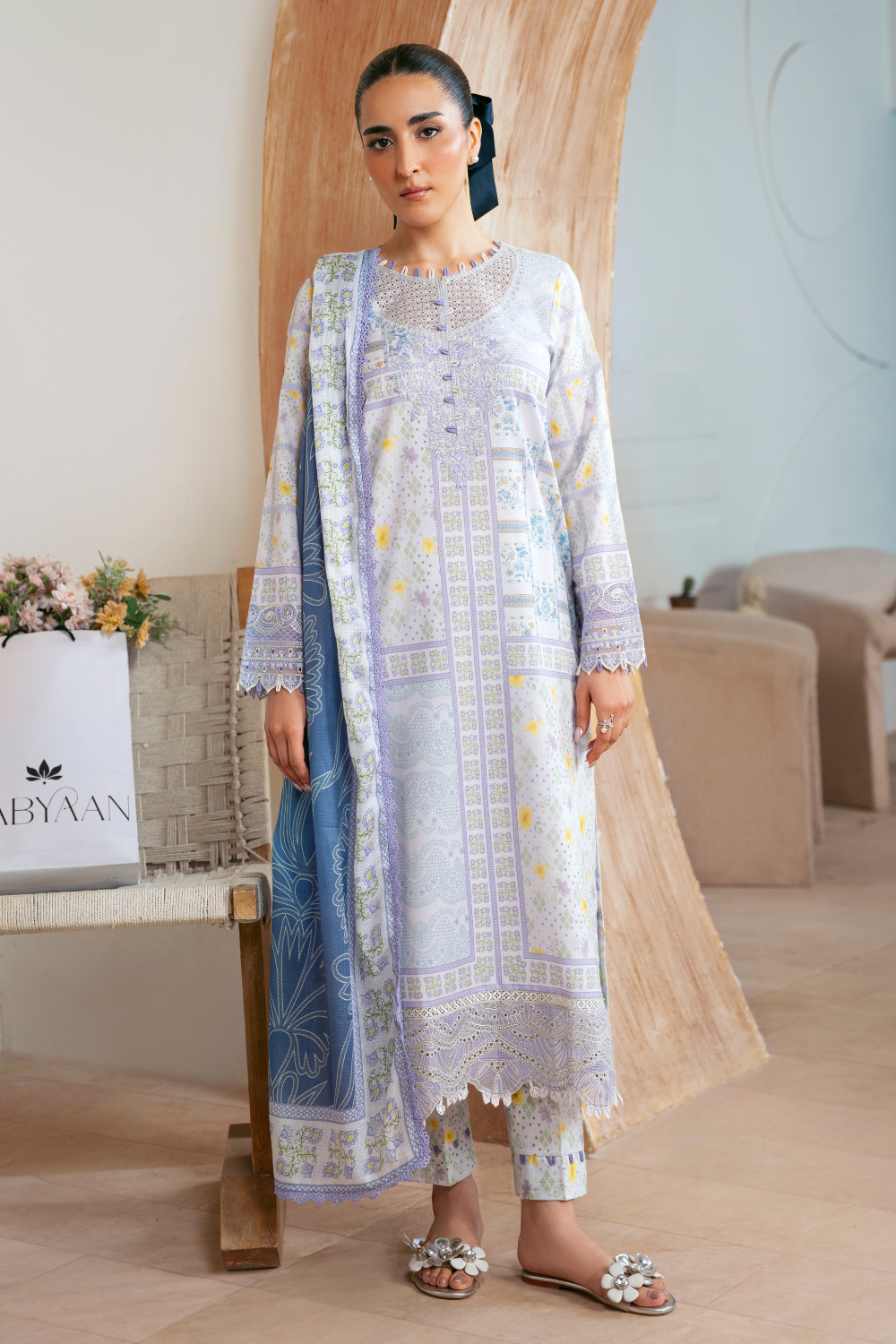 FALAK (AP-04) Lawn Pakistani Summer Dresses - AABYAAN - 1