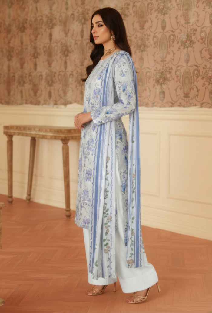 Floral - D07 Chiffon Pakistani Summer Dresses - Humdum - 2