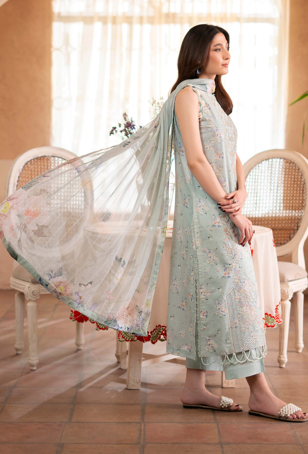 Kanwal - D04 Chiffon Pakistani Summer Dresses - Humdum - 3