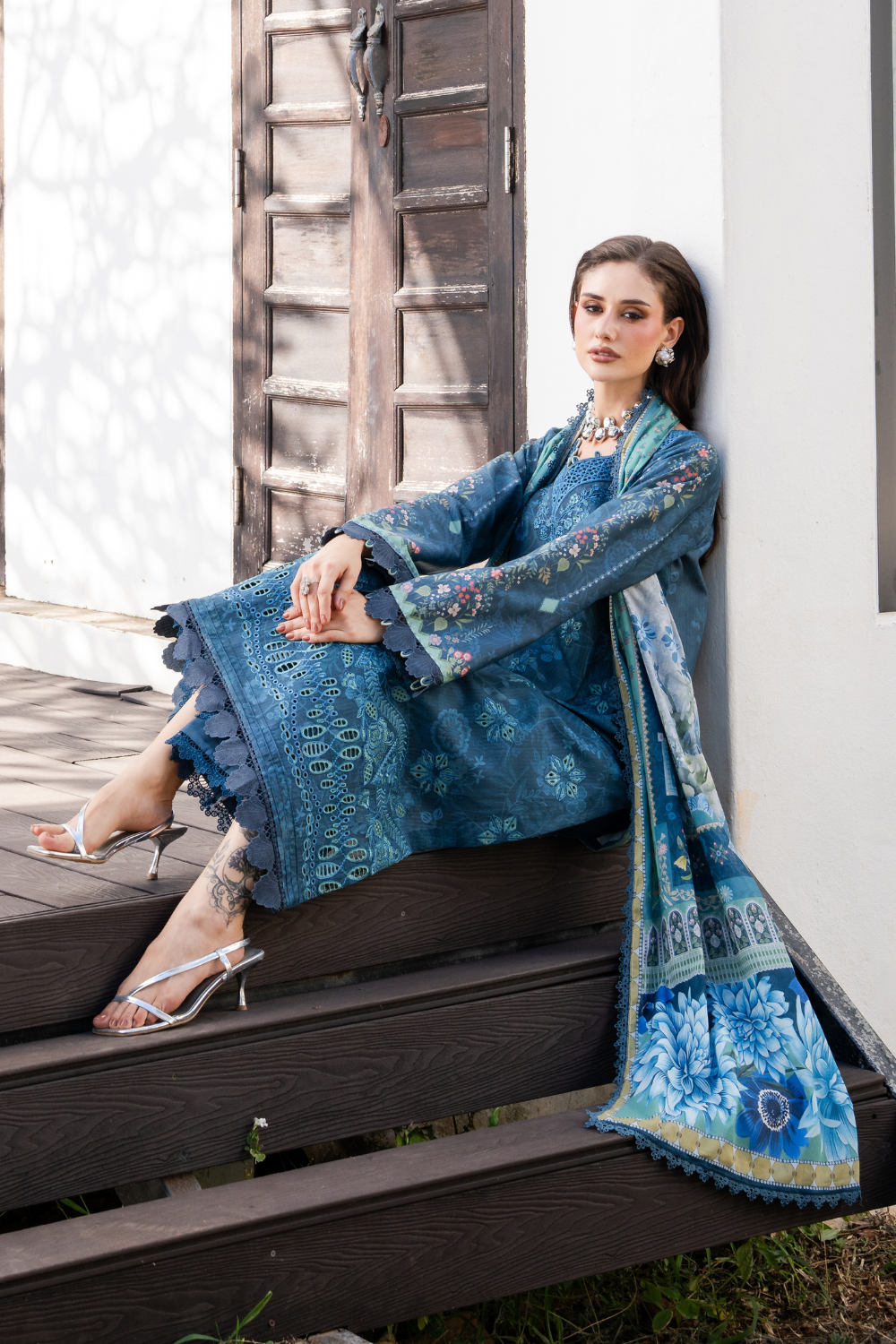 ZERIEL (AZ-08) Lawn Pakistani Summer Dresses - aabyaan - 2