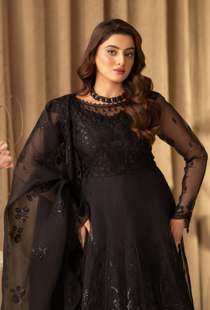 HOC - D15 Raw Silk Pakistani Formal Dresses - Humdum - 4
