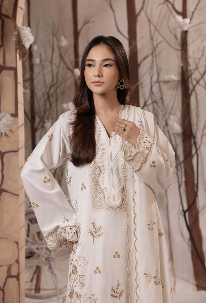 Irina-D07 Premium Fabric Pakistani Winter Dresses - Humdum - 4