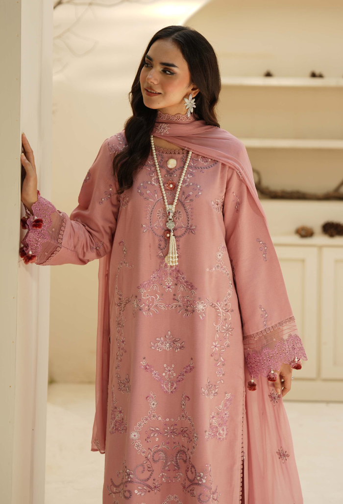 Mushak - D04 Chiffon Pakistani Winter Dresses - Humdum - 4