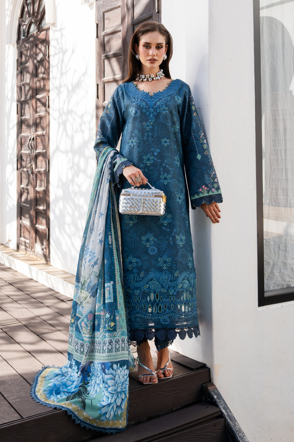 ZERIEL (AZ-08) Lawn Pakistani Summer Dresses - aabyaan - 1