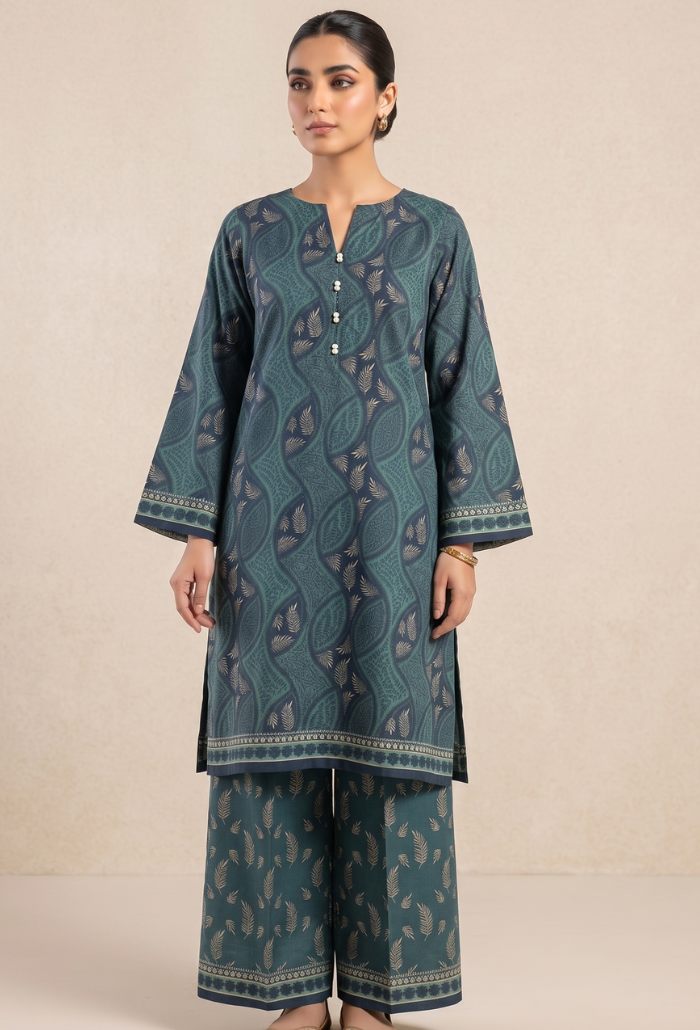 Ethnic By Humdum - D08 Lawn Pakistani Summer Dresses - Humdum - 1