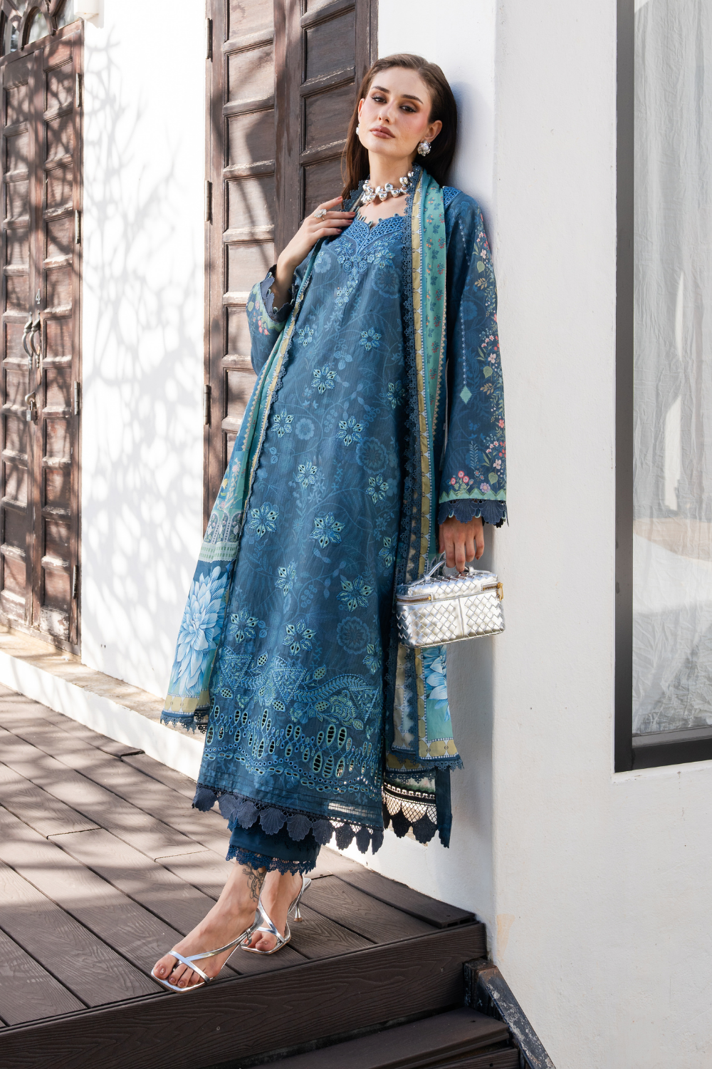 ZERIEL (AZ-08) Lawn Pakistani Summer Dresses - aabyaan - 3
