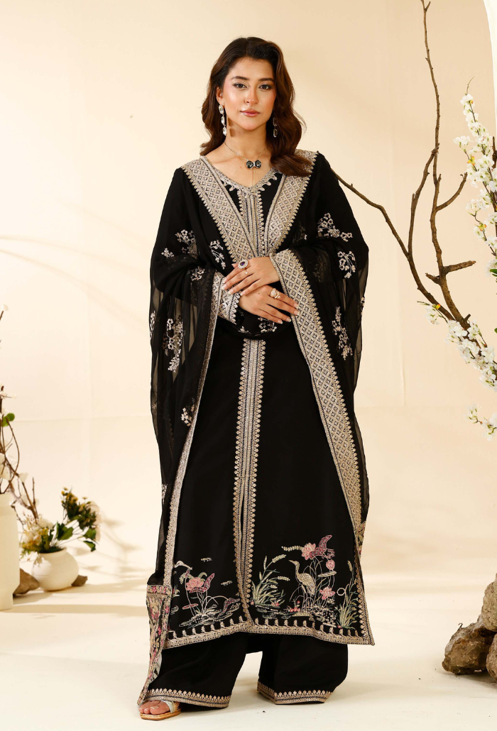 Rabt - D03 Raw Silk Pakistani Formal Dresses - Humdum - 4