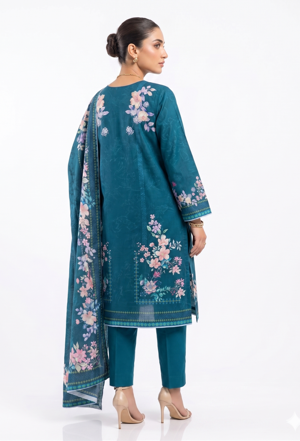 Floral - D07 Lawn Pakistani Summer Dresses - Humdum - 2