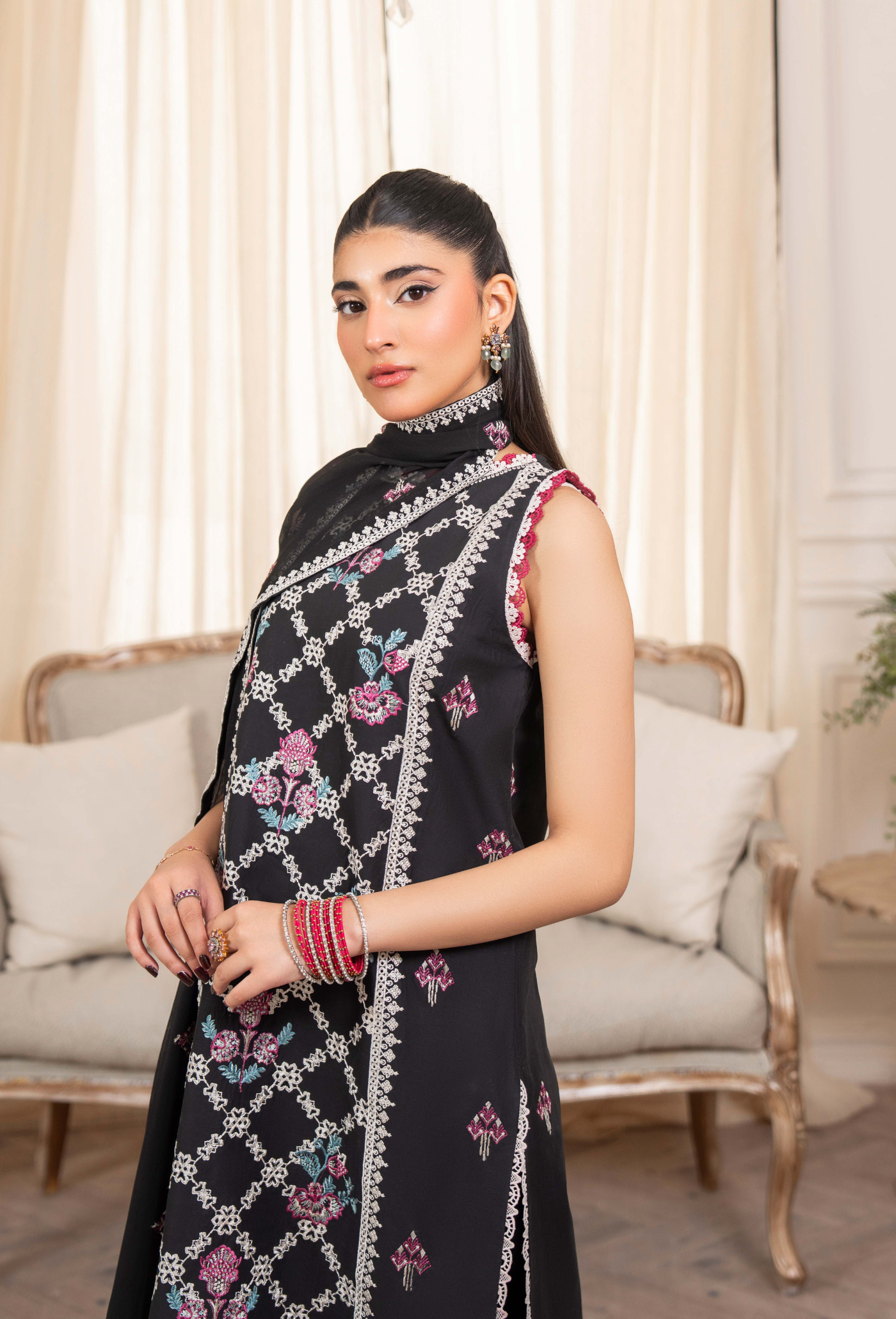 Nyra - D02 Chiffon Pakistani Summer Dresses - Humdum - 4