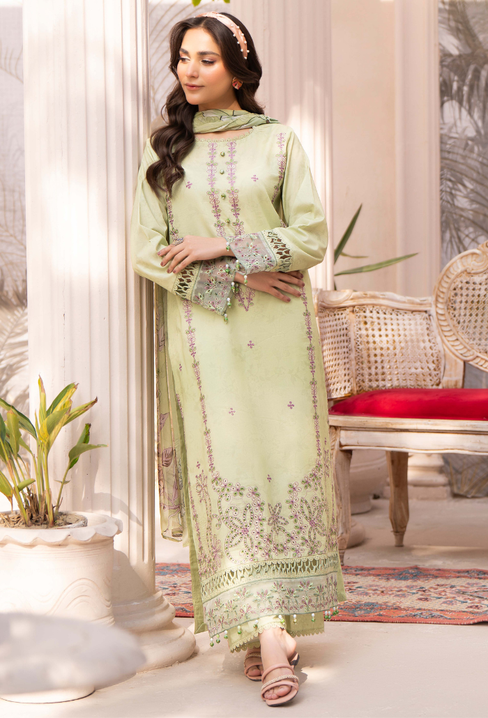 Summer Breeze - D04 Chiffon Pakistani Summer Dresses - Humdum - 3