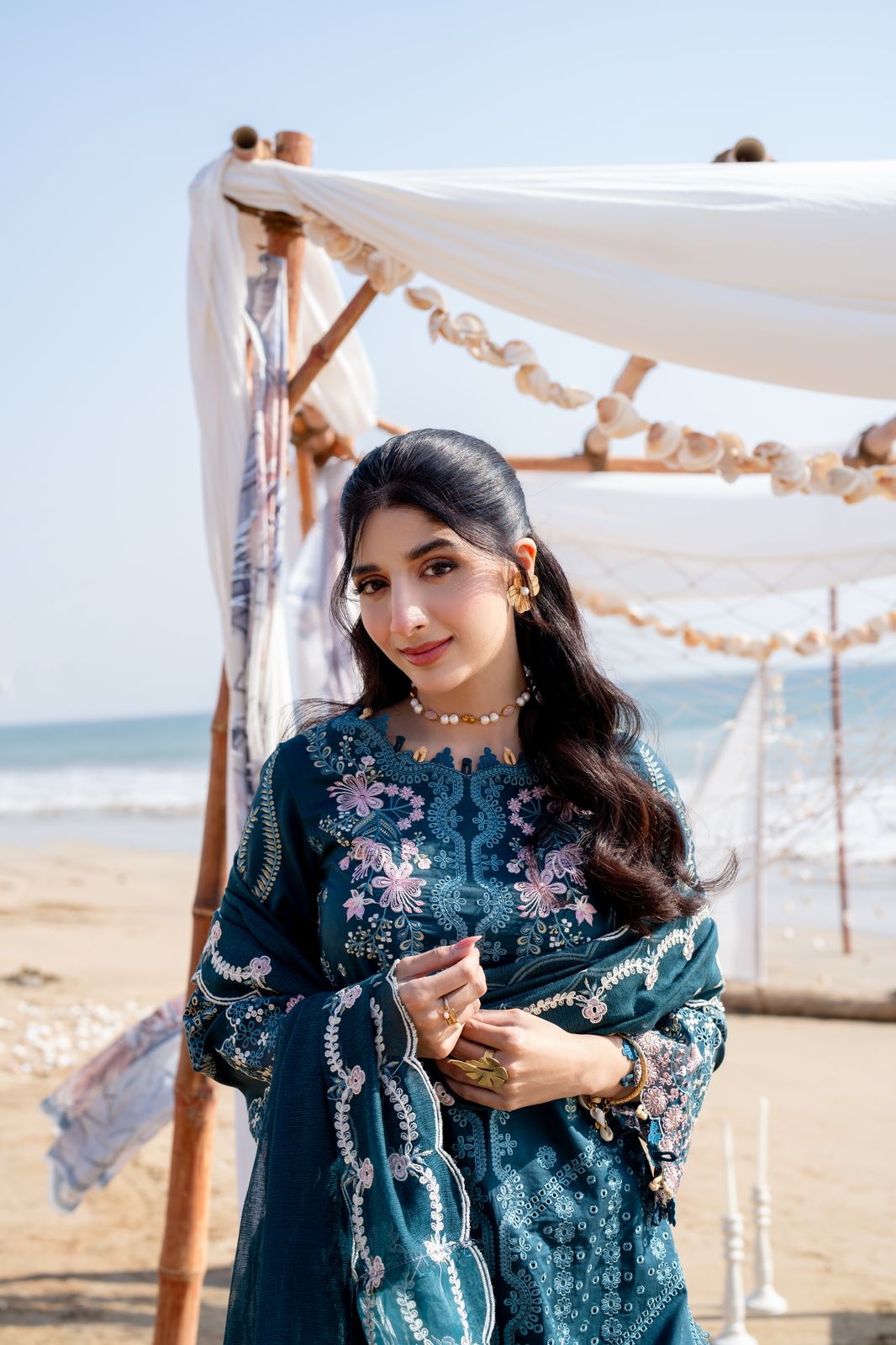 ISHANA (AS-06) Organza Pakistani Summer Dresses - aabyaan - 4