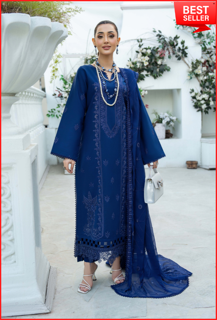 Aviva - D09 Chiffon Pakistani Summer Dresses - Humdum - 3