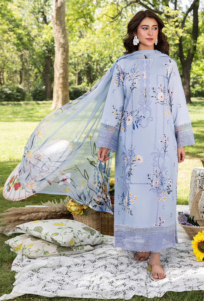 Koel-D08 Chiffon Pakistani Summer Dresses - Humdum - 1