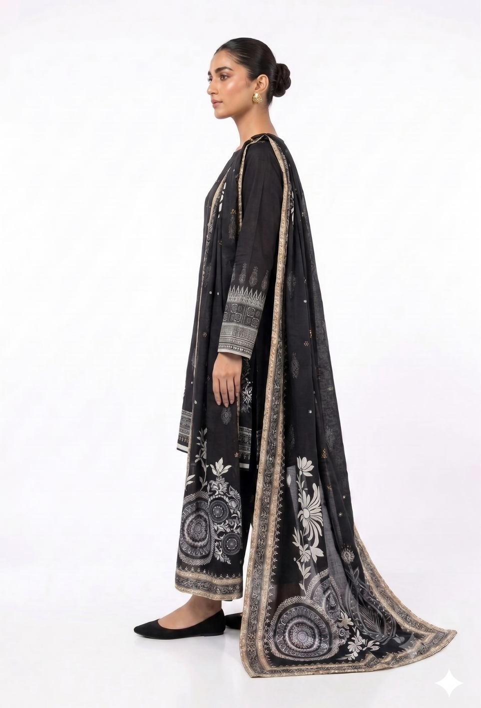 Floral - D10 Lawn Pakistani Summer Dresses - Humdum - 2