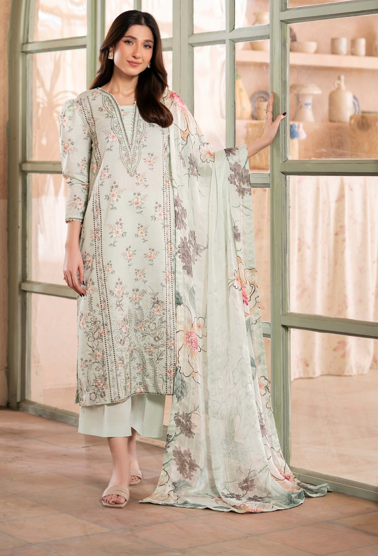 Kanwal - D07 Chiffon Pakistani Summer Dresses - Humdum - 1