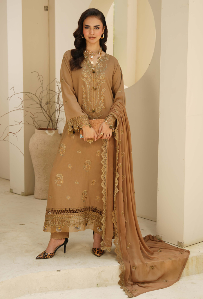 Mushak - D06 Chiffon Pakistani Winter Dresses - Humdum - 1