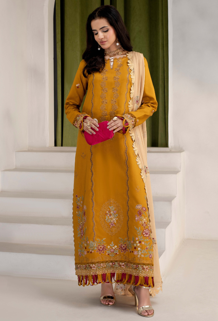ELLENA - D07 Chiffon Pakistani Winter Dresses - Humdum - 2