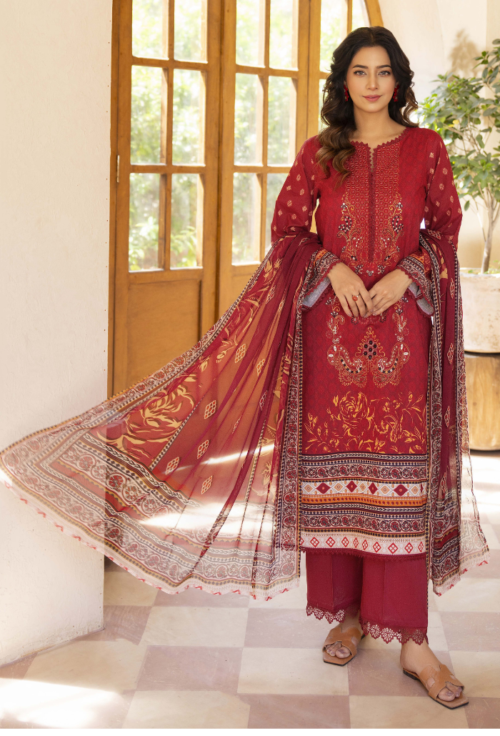 Zarwisha-D04 Chiffon Pakistani Summer Dresses - Humdum - 1