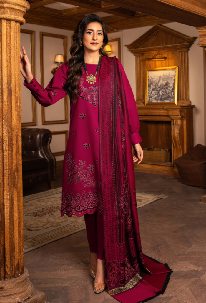 Aaima - D09 Jacquard Pakistani Winter Dresses - Humdum - 3