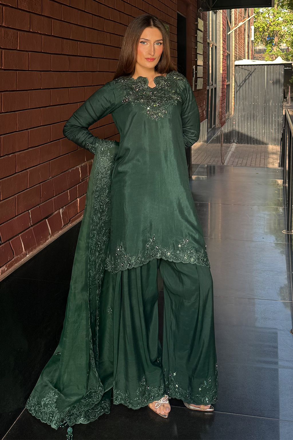 Aaliya Raw Silk Pakistani Casuals Dresses