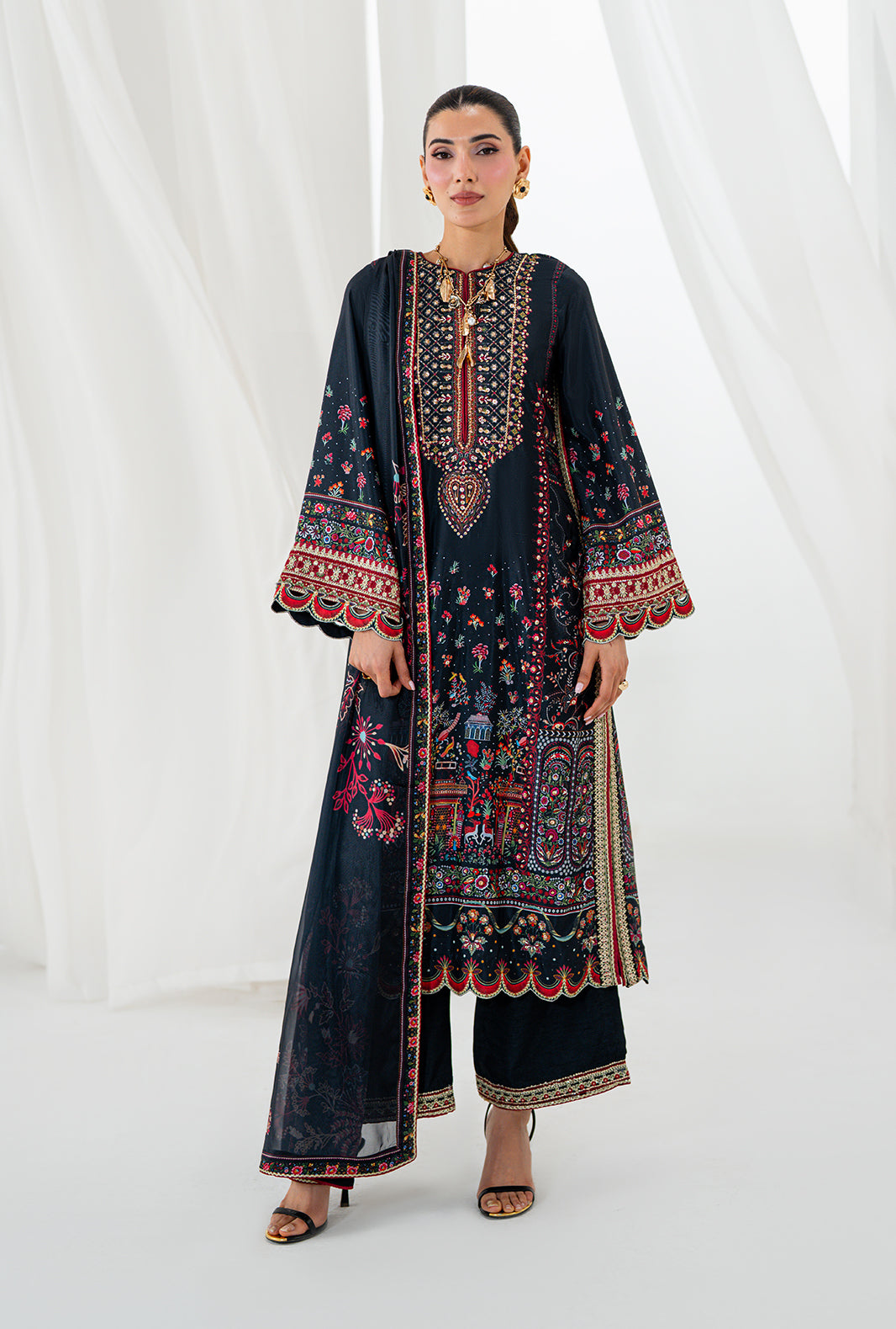 Wren Raw Silk Pakistani Summer Dresses