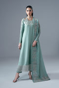Marine Muse Silk Pakistani Formal Dresses - AJR Couture - 1