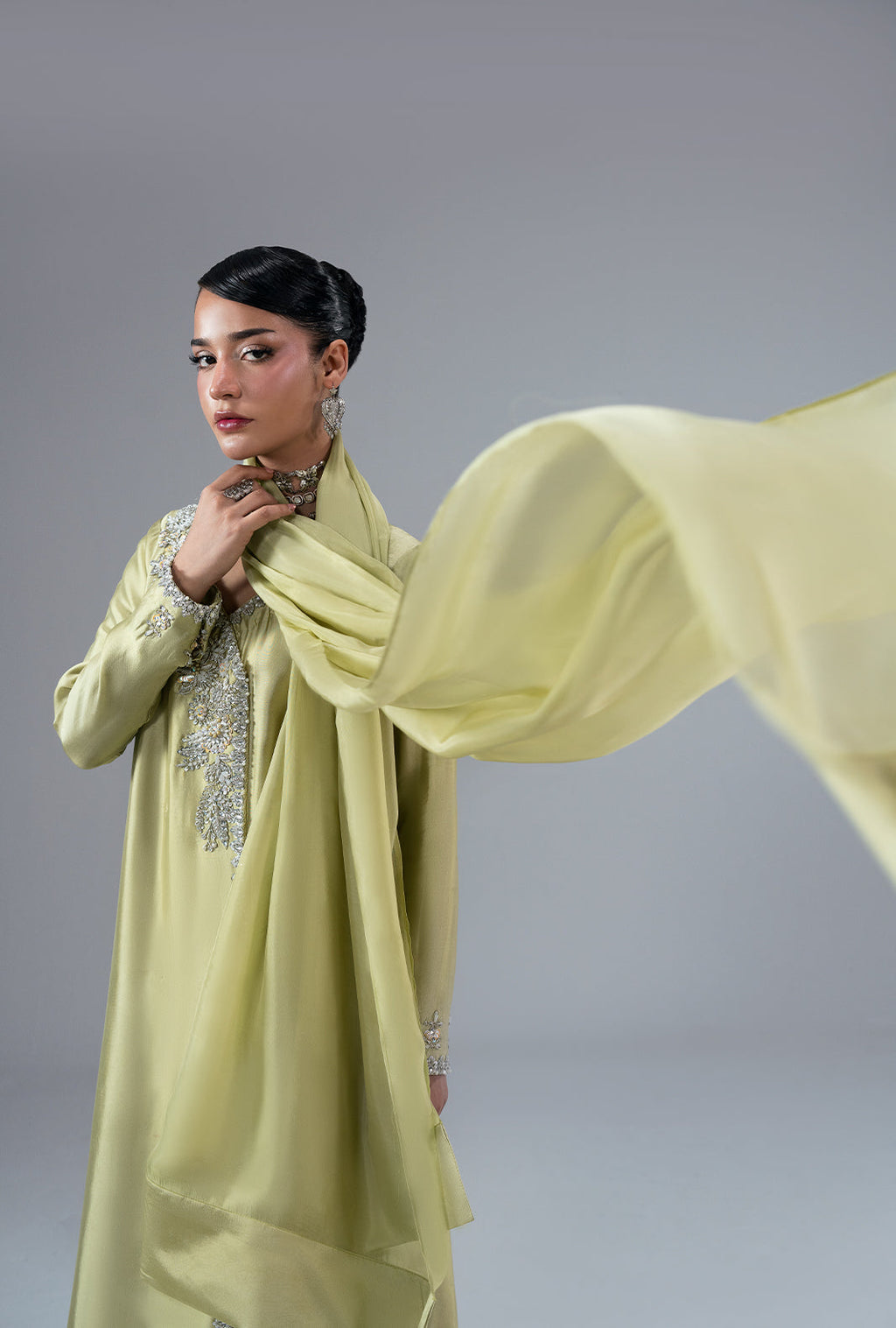 Gold Dust Silk Pakistani Formal Dresses - AJR Couture - 6