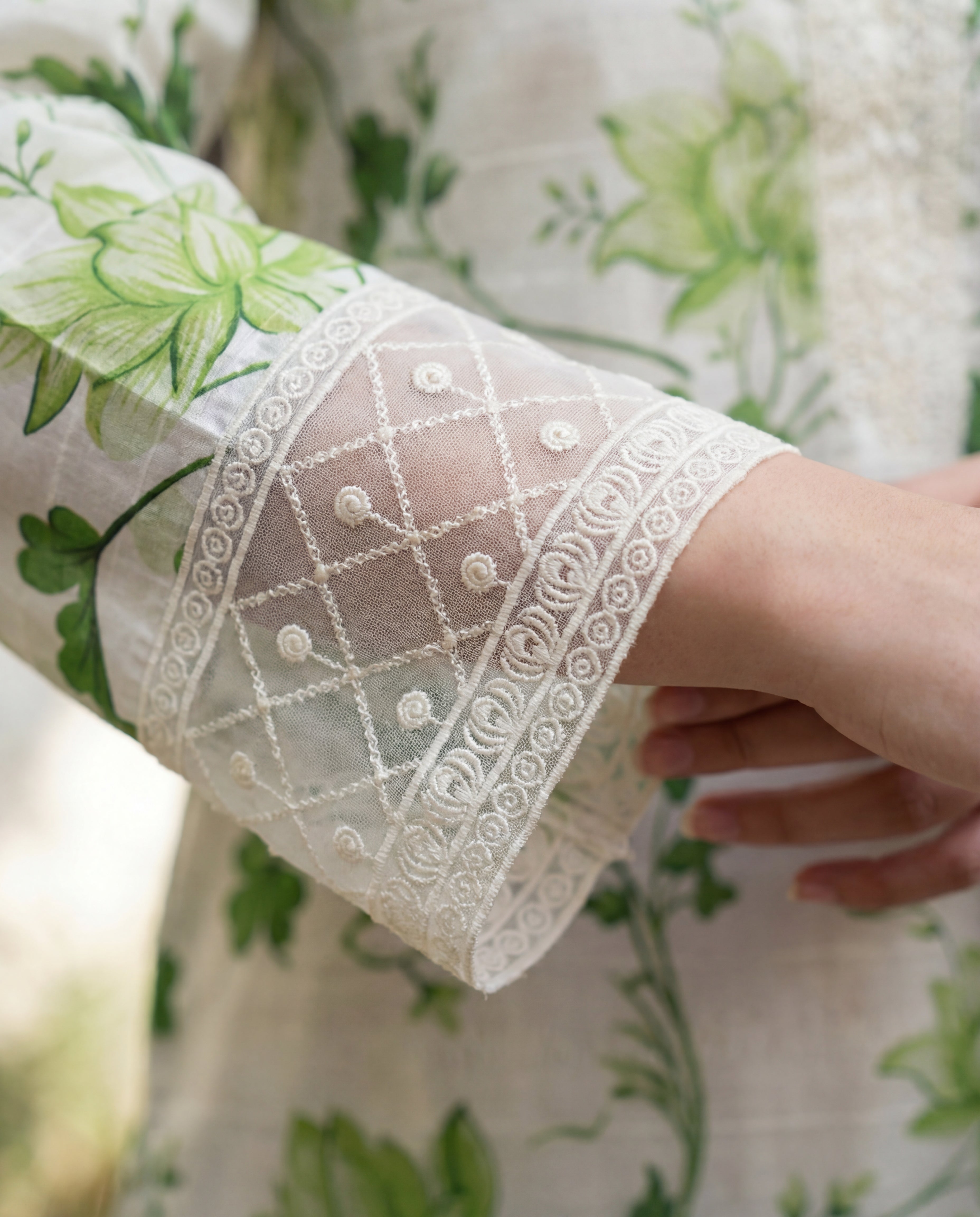 Abiha White Premium Fabric Pakistani Summer Dresses - Sahiba-clothing - 3