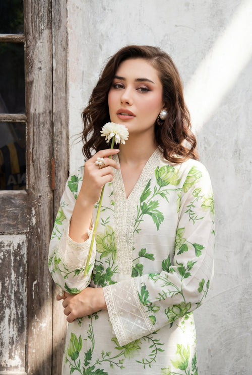 Abiha White Premium Fabric Pakistani Summer Dresses - Sahiba-clothing - 2