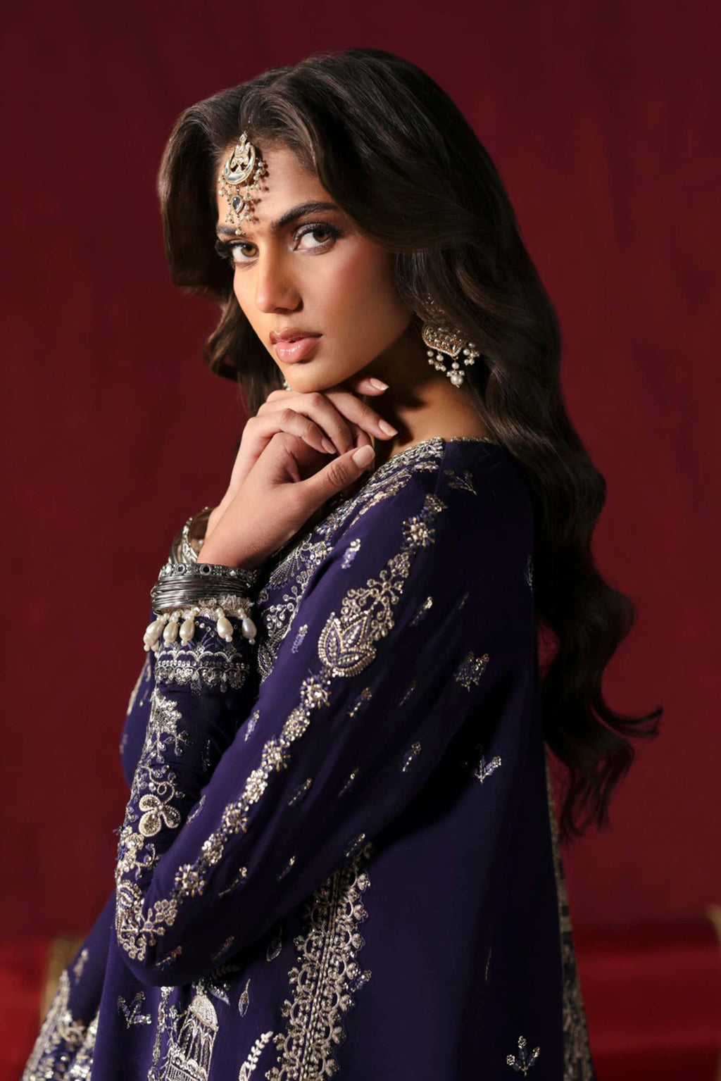 Kaneez Raw Silk Pakistani Formal Dresses - Afrozeh - 3