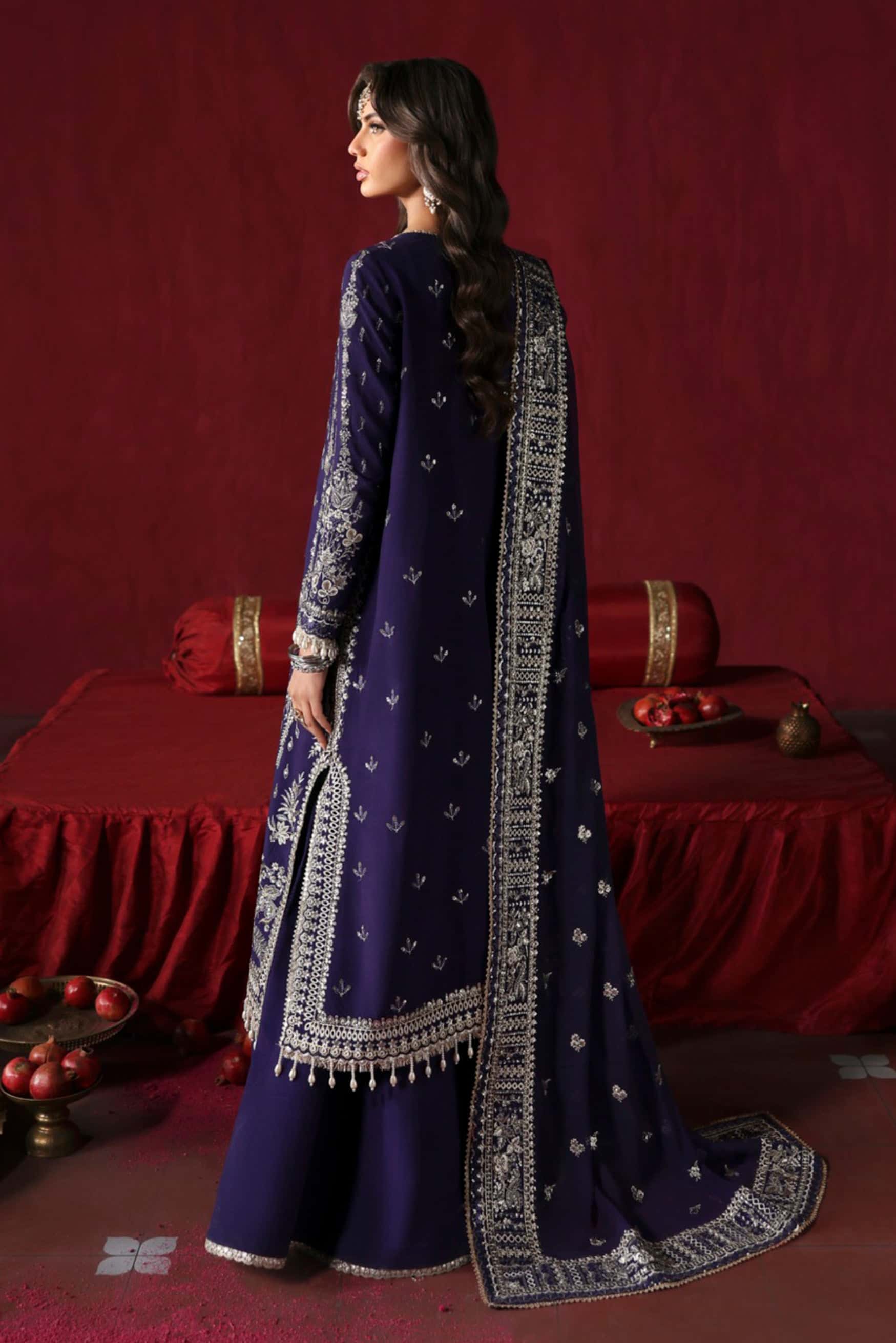 Kaneez Raw Silk Pakistani Formal Dresses - Afrozeh - 2