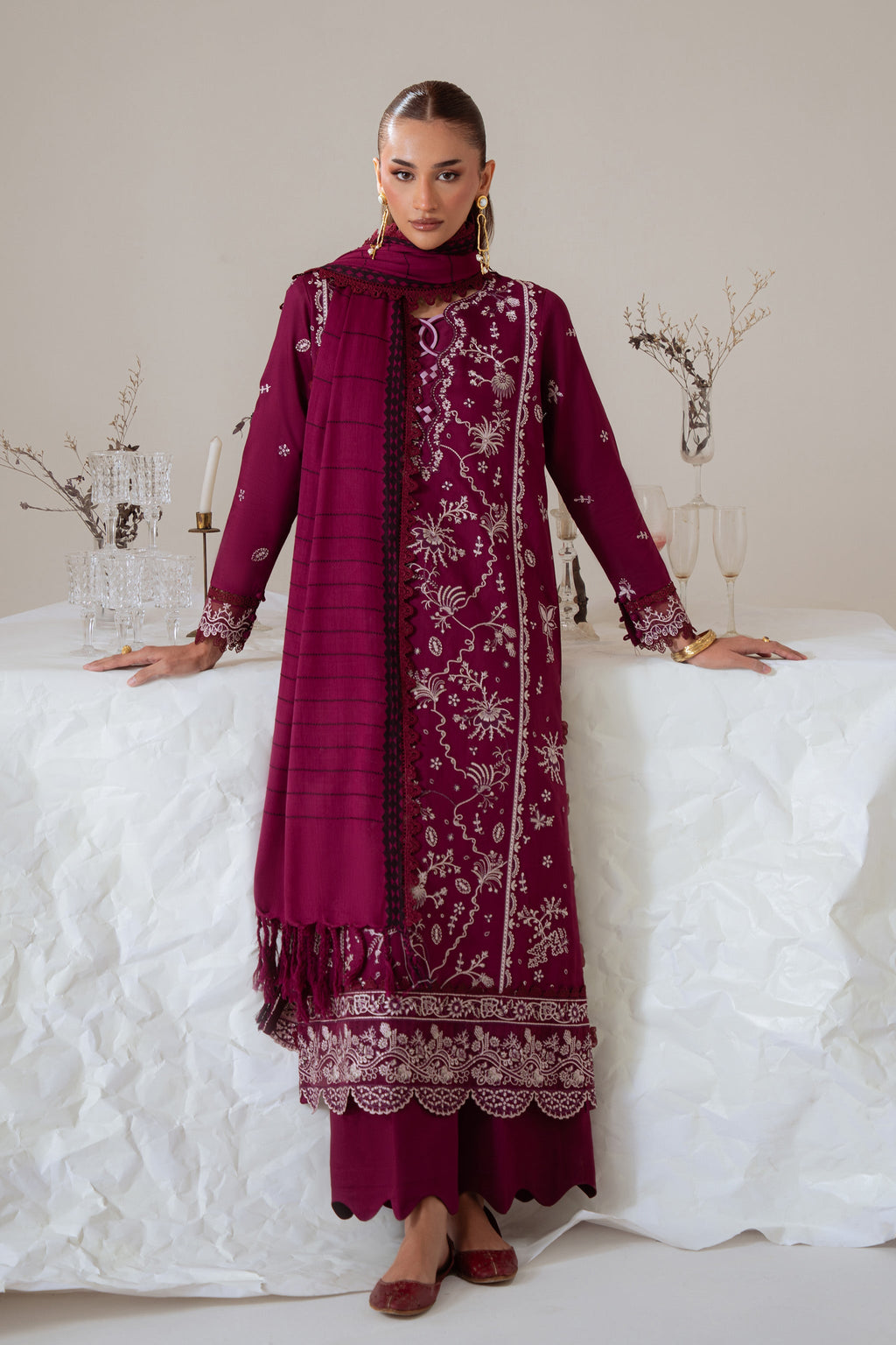 AFSHEEN (AV-09) Jacquard Pakistani Summer Dresses - aabyaan - 1