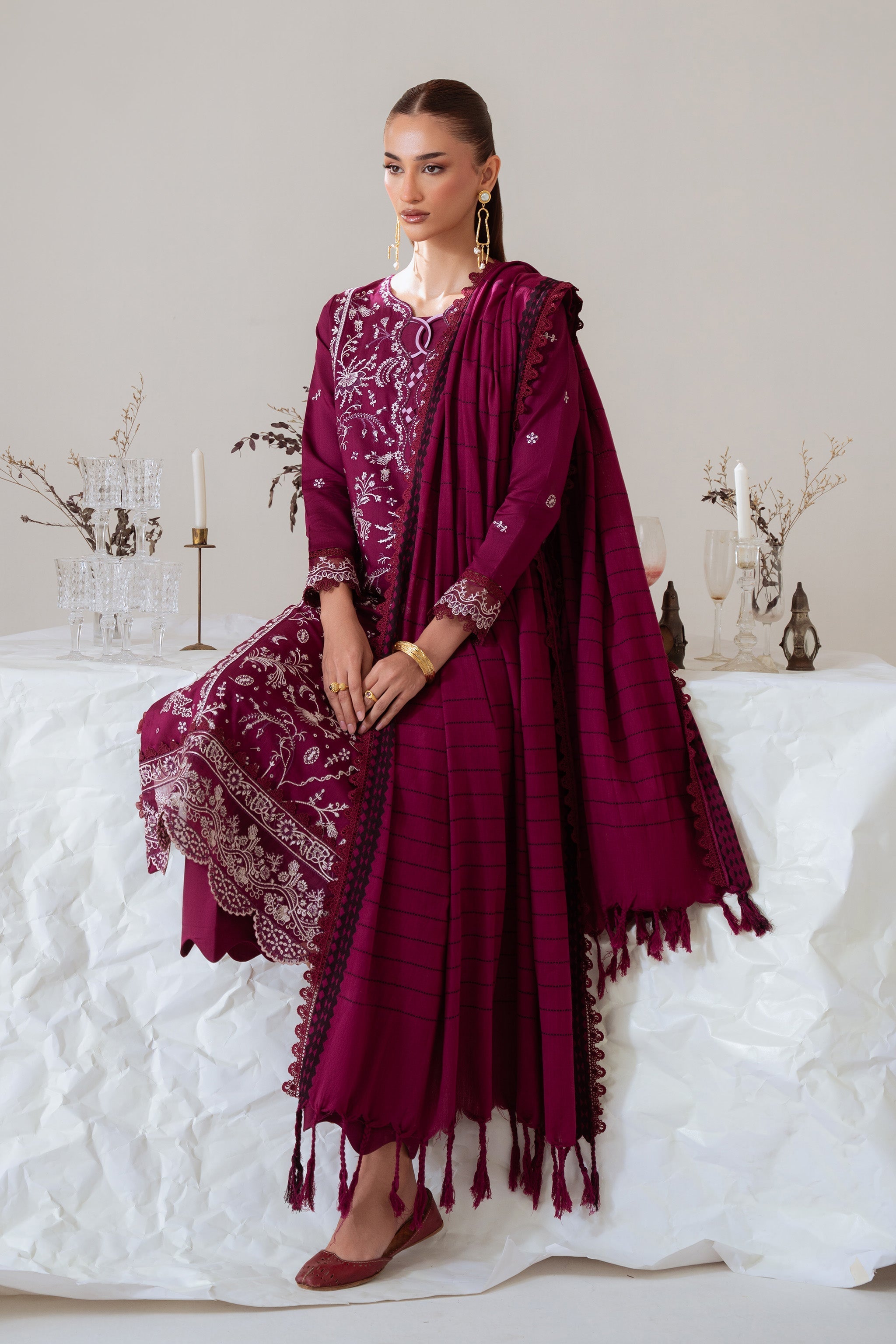 AFSHEEN (AV-09) Jacquard Pakistani Summer Dresses - aabyaan - 2