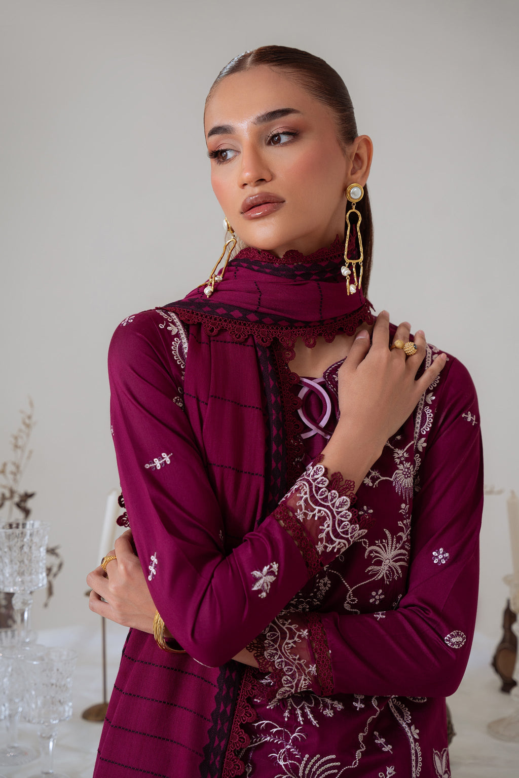 AFSHEEN (AV-09) Jacquard Pakistani Summer Dresses - aabyaan - 3