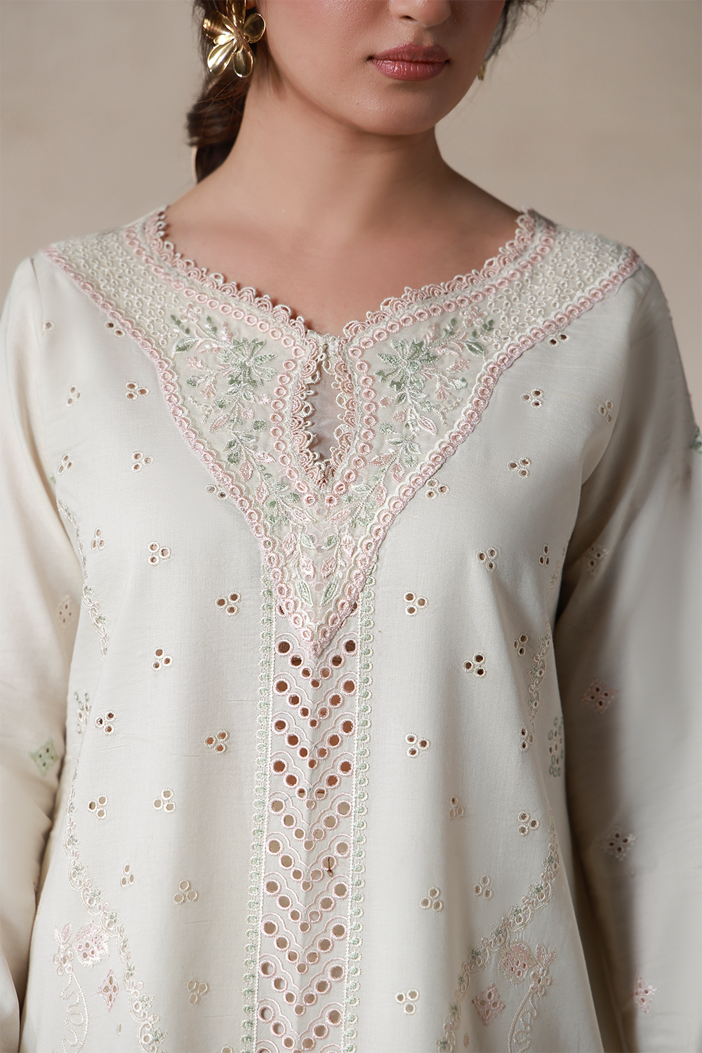 NAIRAH (AL-06) Chiffon Pakistani Summer Dresses - aabyaan - 4