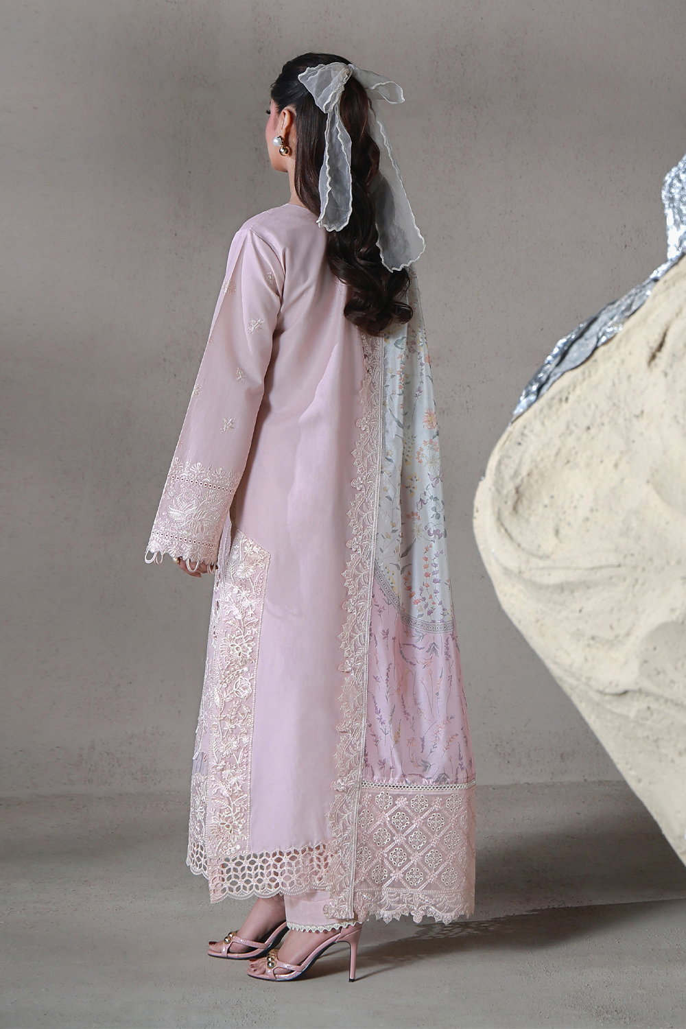 RIMAL (AL-05) Silk Pakistani Summer Dresses - aabyaan - 3