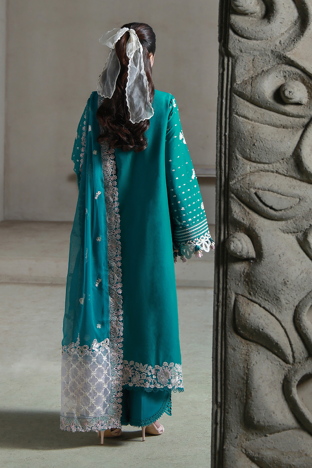 AYZEL (AL-07) Chiffon Pakistani Summer Dresses - aabyaan - 3