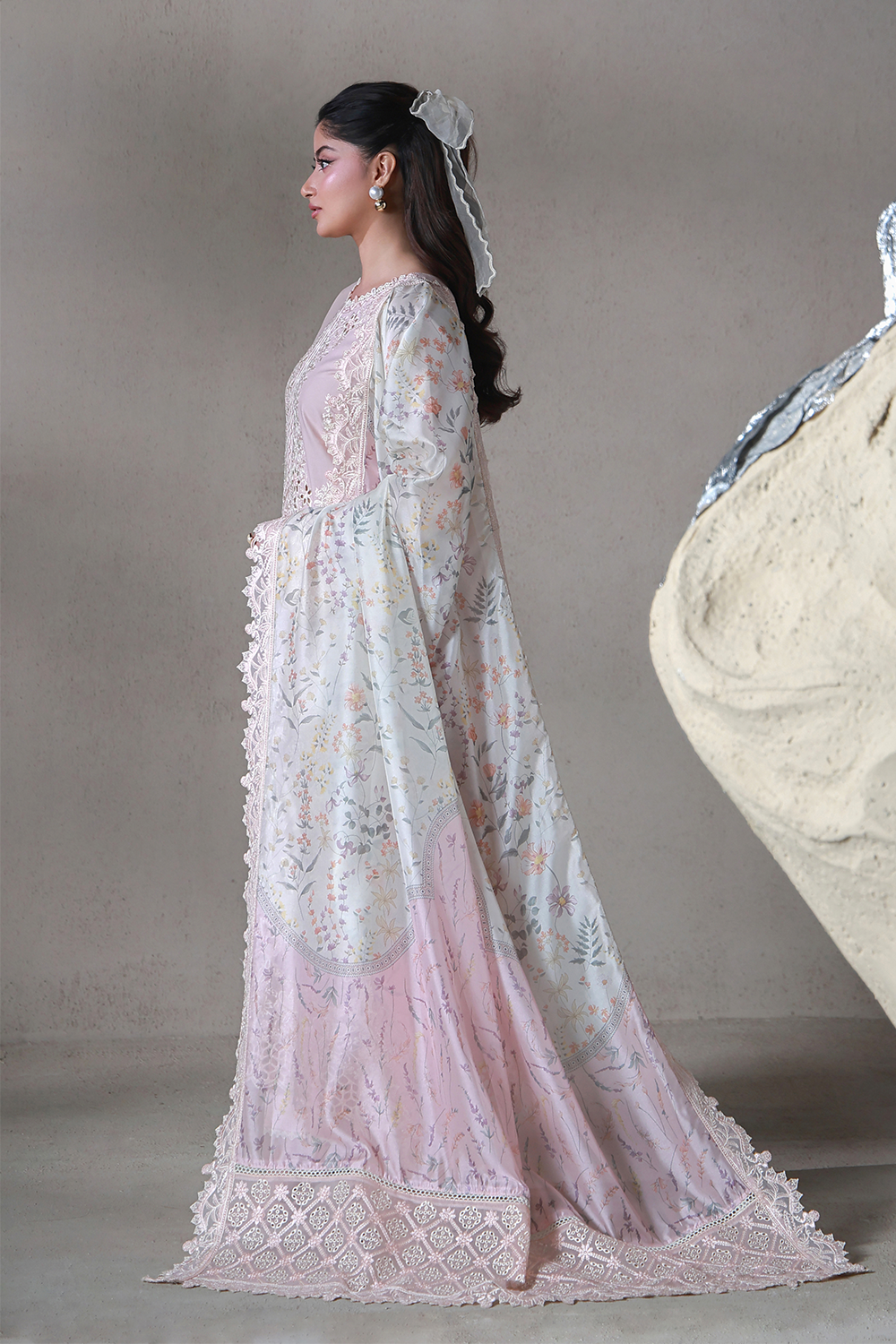 RIMAL (AL-05) Silk Pakistani Summer Dresses - aabyaan - 2