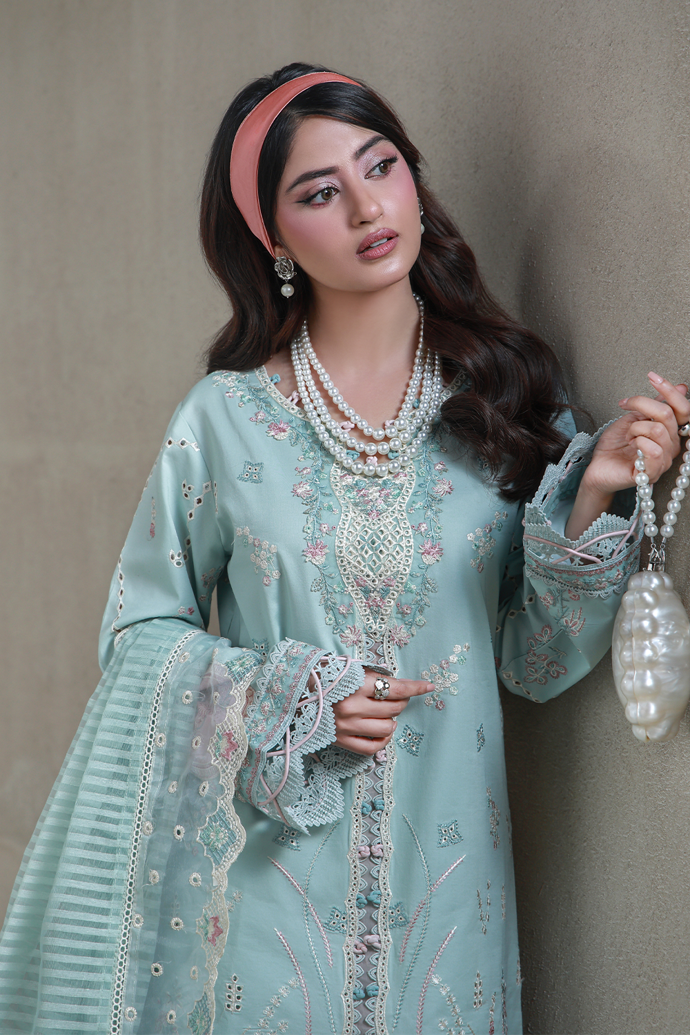 AABAN (AL-10) Jacquard Pakistani Summer Dresses - aabyaan - 6