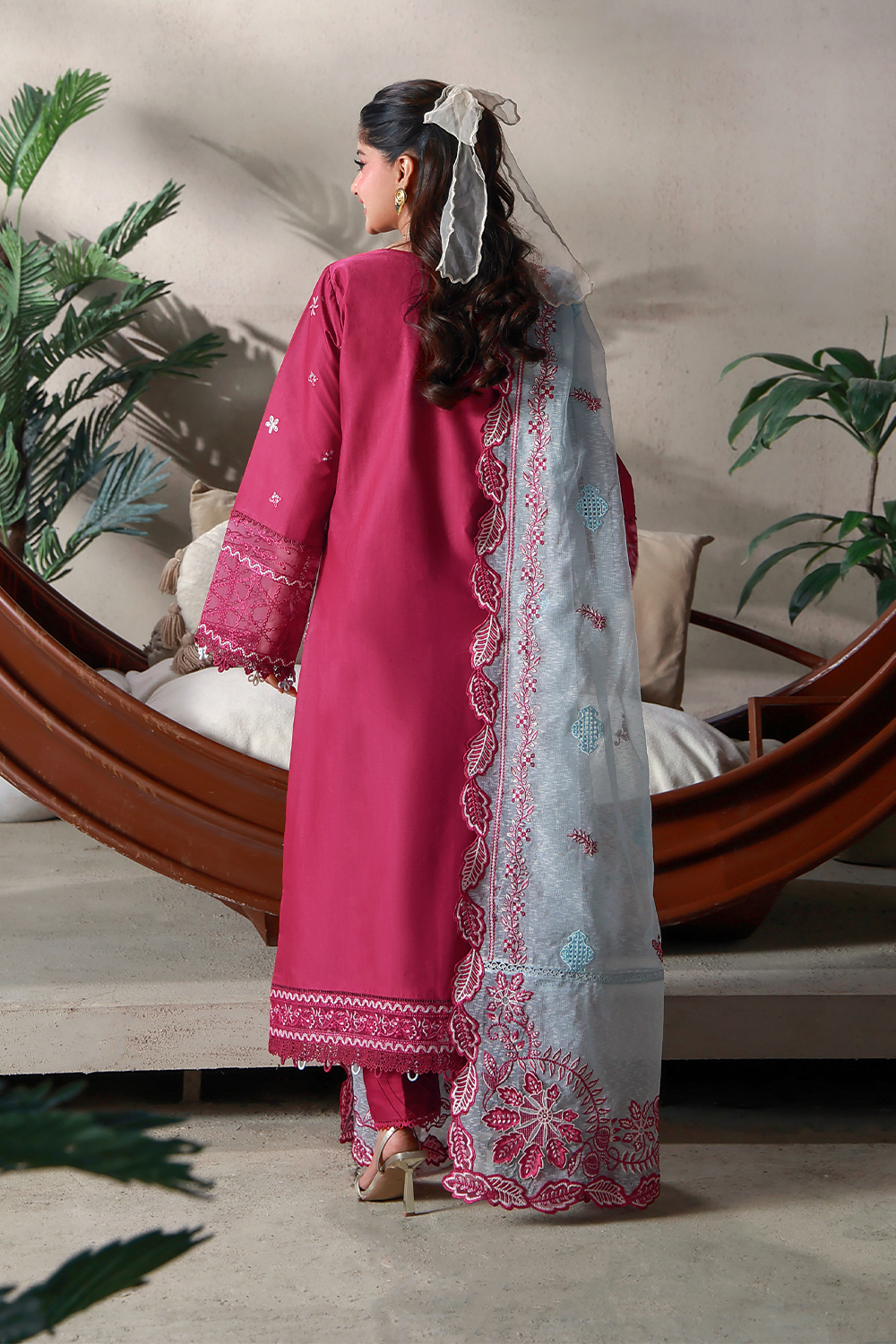 NOOR (AL-04) Jacquard Pakistani Summer Dresses - aabyaan - 3