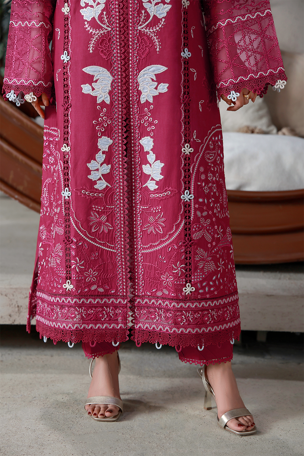 NOOR (AL-04) Jacquard Pakistani Summer Dresses - aabyaan - 6
