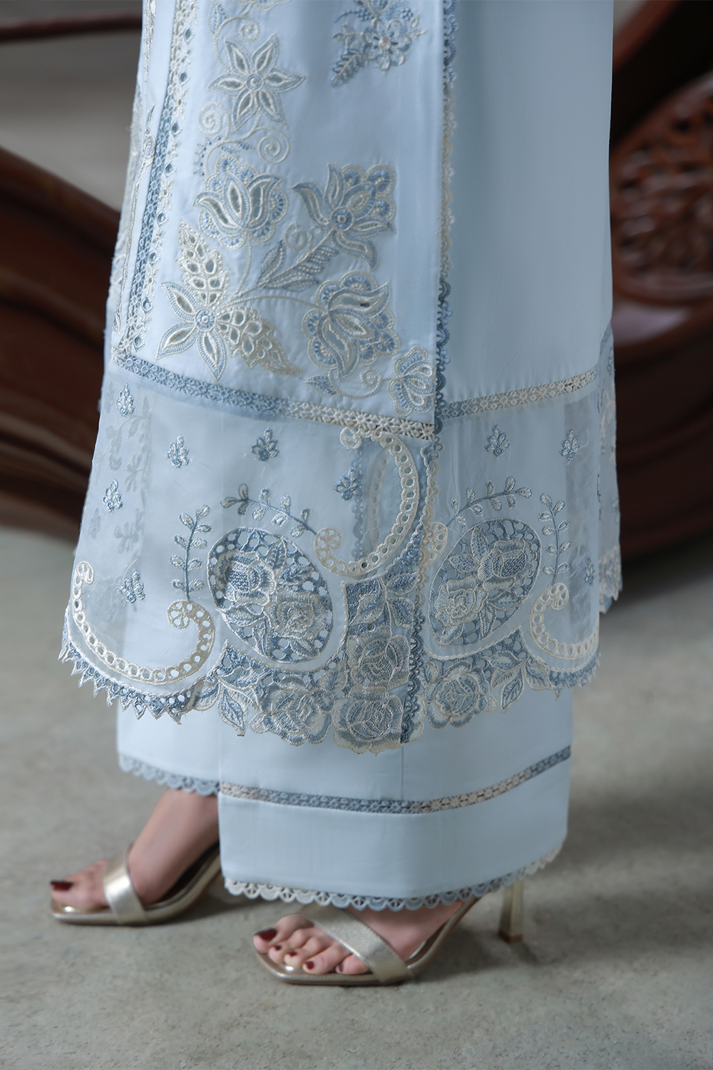SAHIL (AL-03) Chiffon Pakistani Summer Dresses - aabyaan - 6