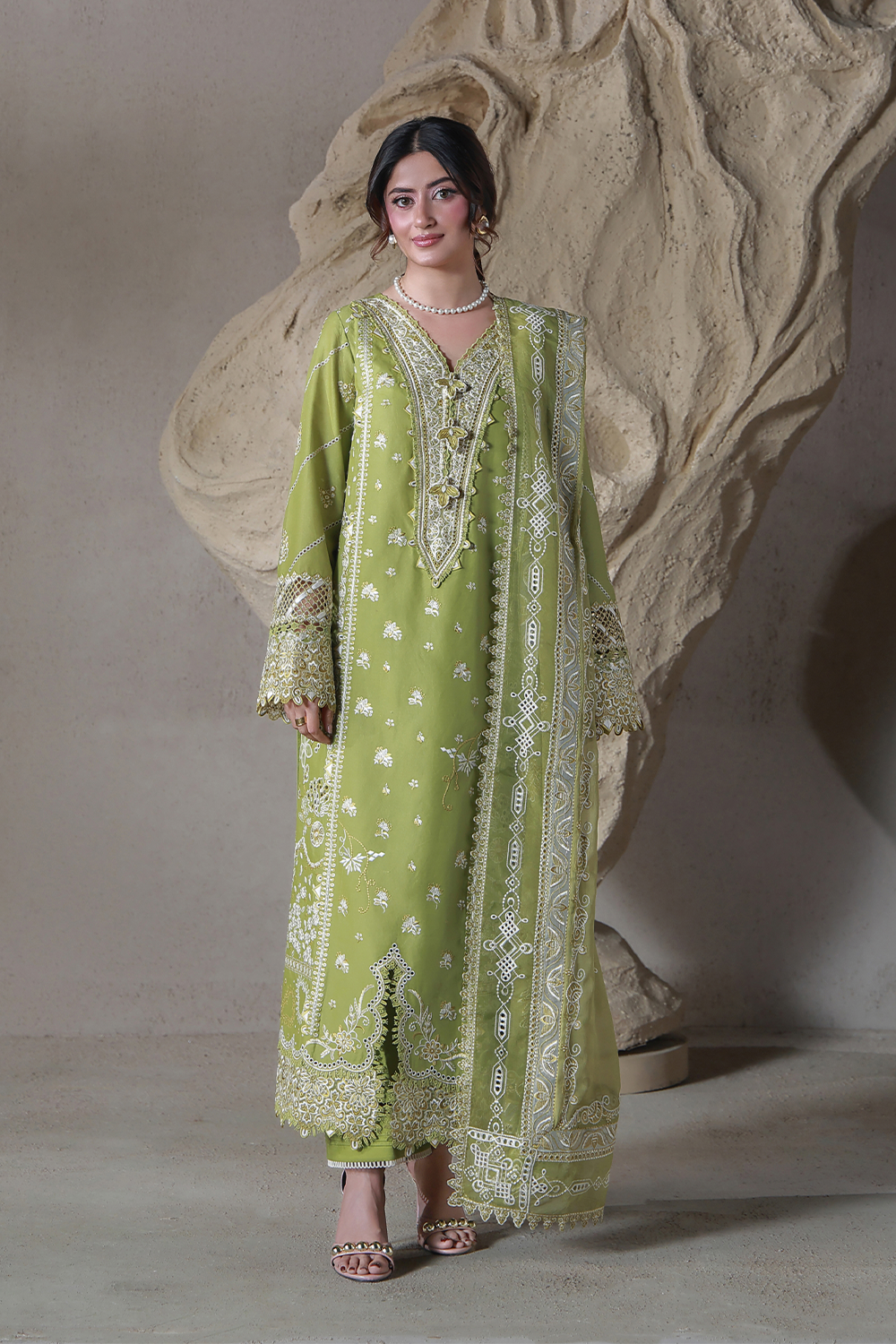 MAYA (AL-08) Chiffon Pakistani Summer Dresses - aabyaan - 1
