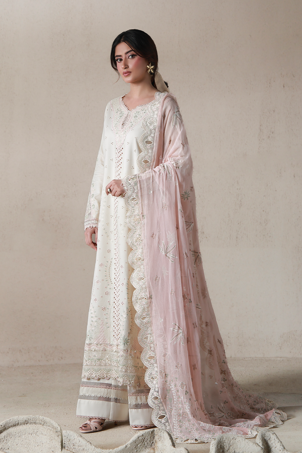 NAIRAH (AL-06) Chiffon Pakistani Summer Dresses - aabyaan - 1