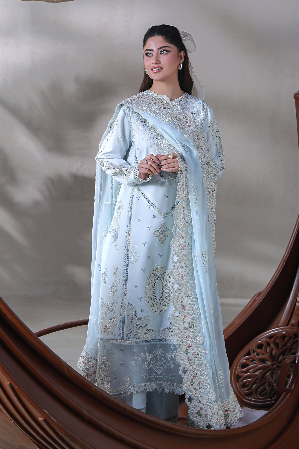 SAHIL (AL-03) Chiffon Pakistani Summer Dresses - aabyaan - 1