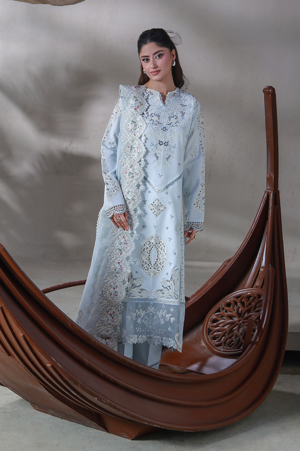SAHIL (AL-03) Chiffon Pakistani Summer Dresses - aabyaan - 2