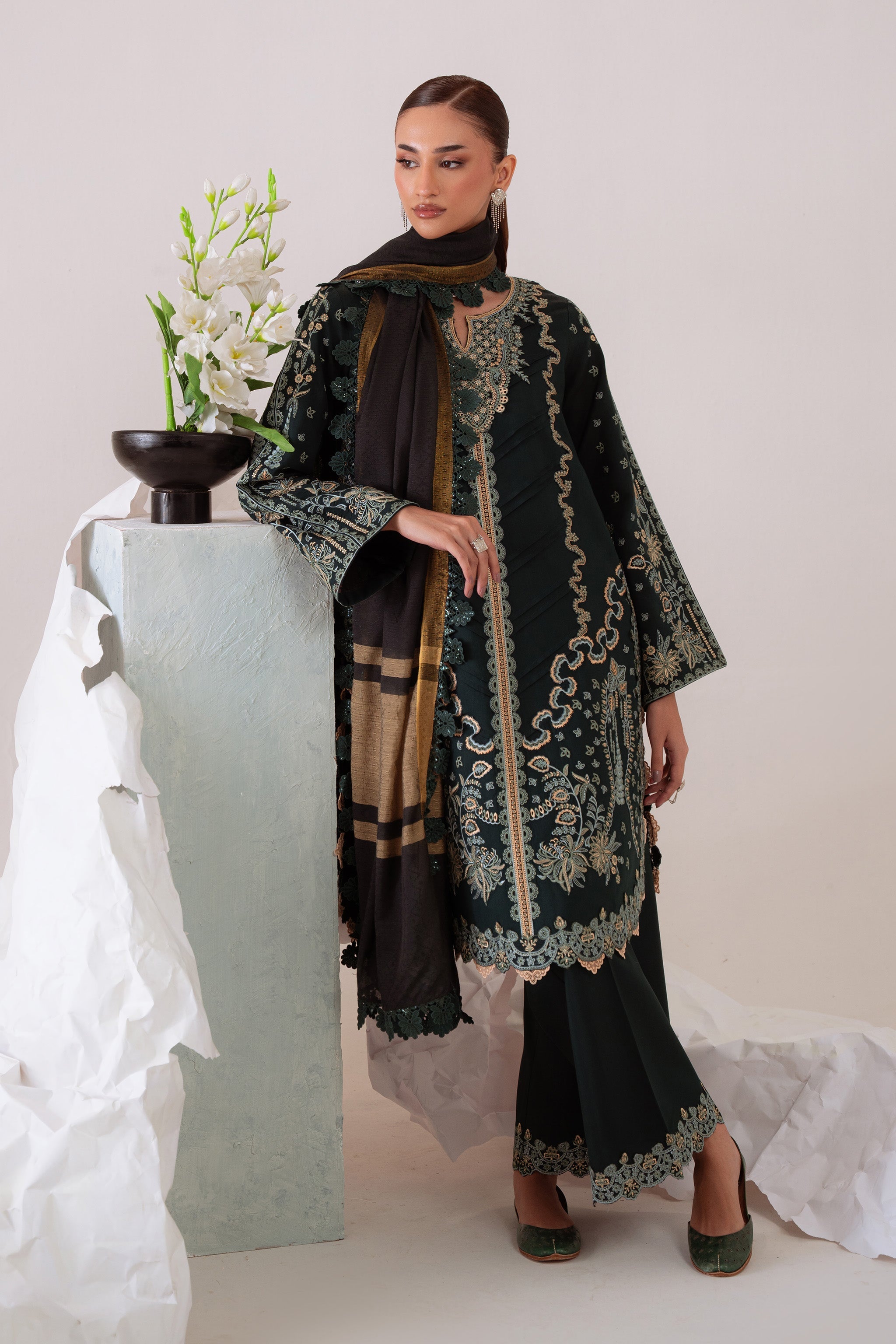 ARVA (AV-01) Jacquard Pakistani Summer Dresses - aabyaan - 2