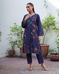 Aspiration Blue Premium Fabric Pakistani Summer Dresses - Sahiba-clothing - 1
