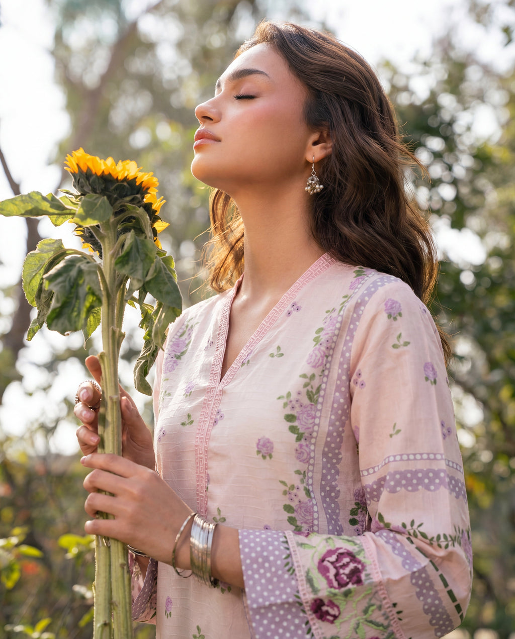 Ayla Pink Premium Fabric Pakistani Summer Dresses - Sahiba-clothing - 4