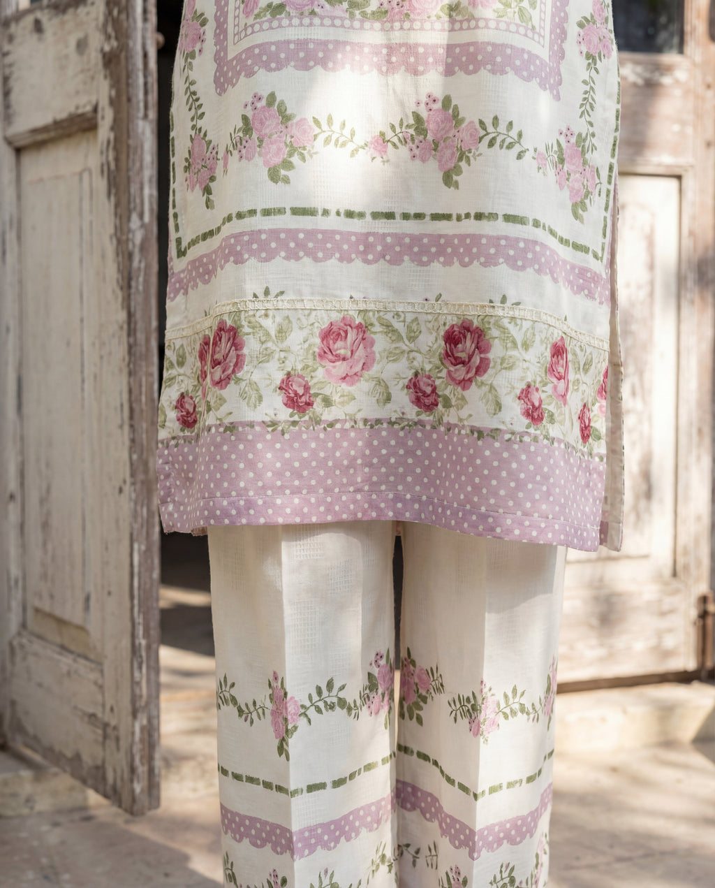 Ayla White Premium Fabric Pakistani Summer Dresses - Sahiba-clothing - 3